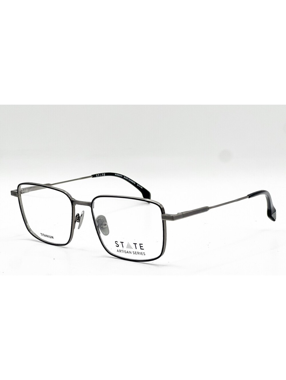 State Plymouth Black Gunmetal Authentic Eyeglasses 55-17-145